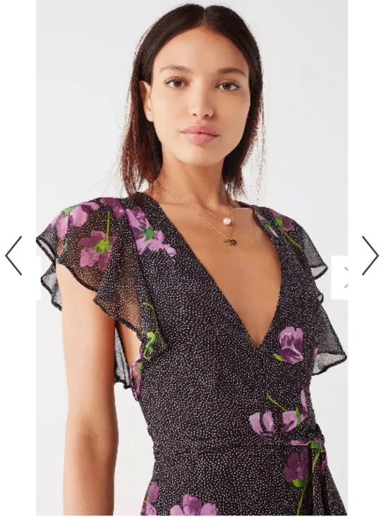 NWT Urban Outfitters Gratilda Ruffle Sleeve Backless Jumpsuit - Picture 3 of 11